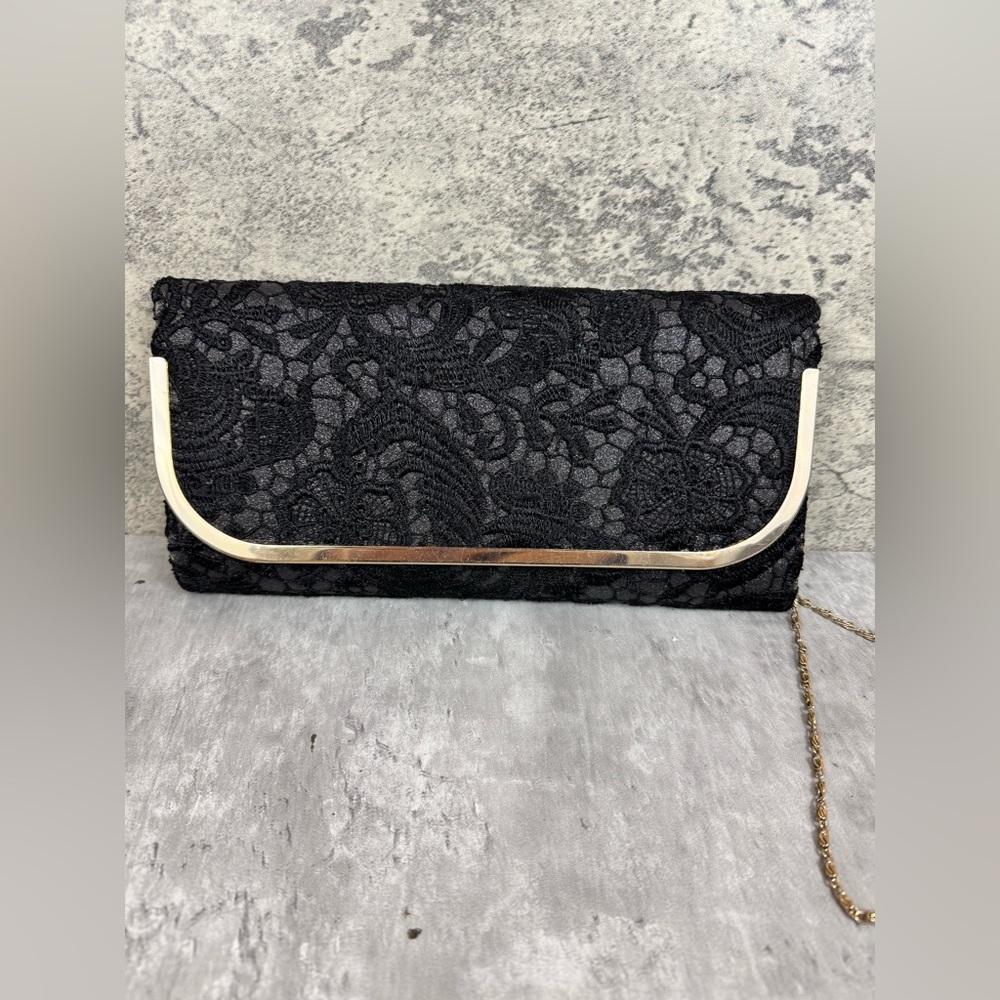 ASOS Oasis Black Lace Clutch Bag